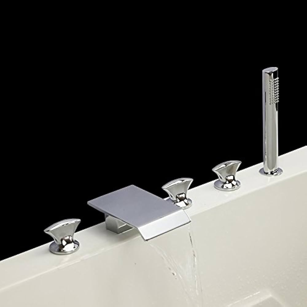 Amazon | AZOS バスタブの蛇口 冷熱混合水栓 クロームメッキ表面